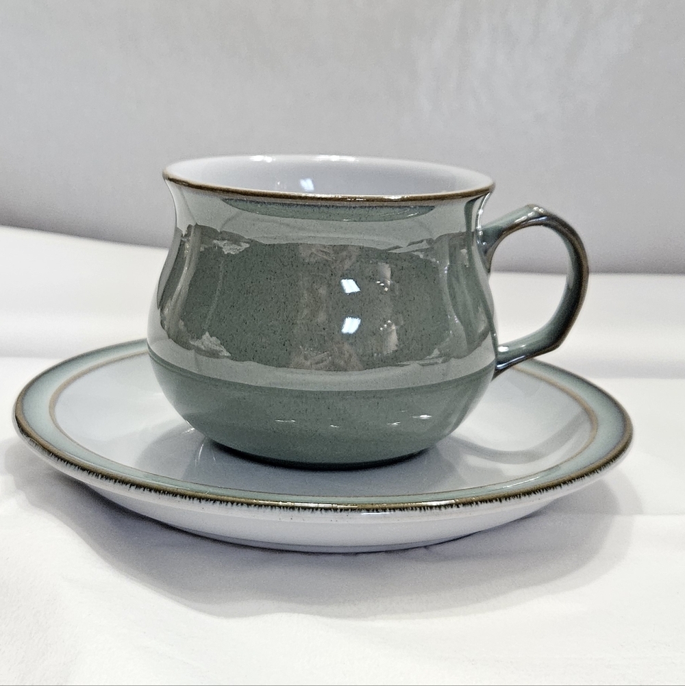 "Regency Green" Vintage Denby Cup & Saucer.
